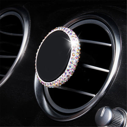 Car Diamond Magnetic Air Outlet Mobile Phone Holder (Colourful White) by buy2fix