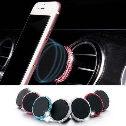 Car Diamond Magnetic Air Outlet Mobile Phone Holder (Colourful White) by buy2fix