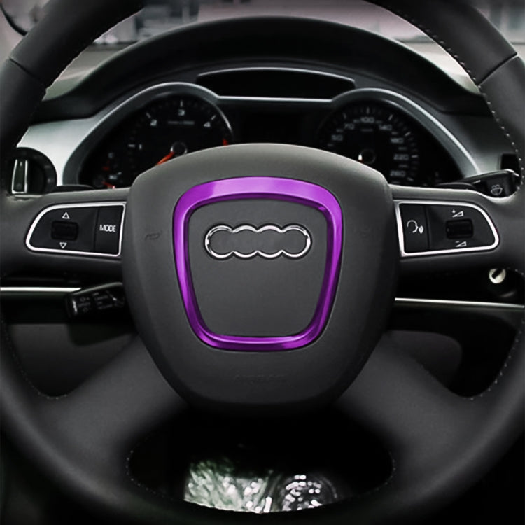 Car Auto Steering Wheel Decorative Ring Cover Trim Sticker Decoration for Audi(Purple) by buy2fix
