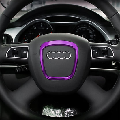 Car Auto Steering Wheel Decorative Ring Cover Trim Sticker Decoration for Audi(Purple) by buy2fix