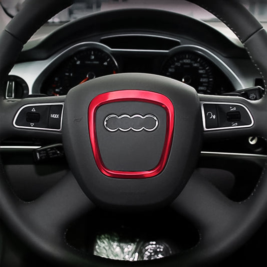 Car Auto Steering Wheel Decorative Ring Cover Trim Sticker Decoration for Audi(Red) - Decoration Rings by buy2fix | Online Shopping UK | buy2fix