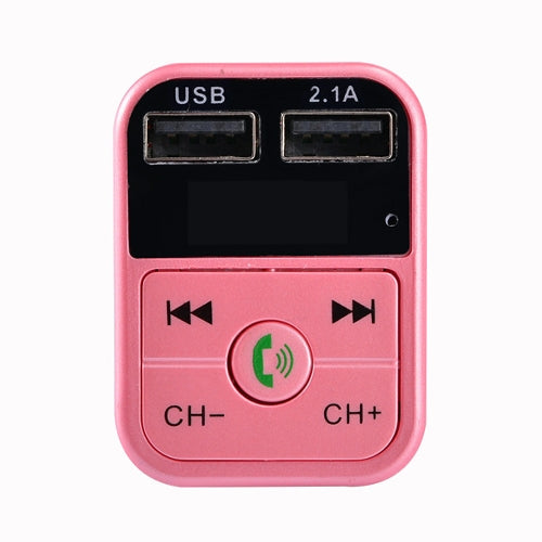 B2 Dual USB Charging Bluetooth FM Transmitter MP3 Music Player Car Kit, Support Hands-Free Call  & TF Card & U Disk (Rose Gold) - Bluetooth Car Kits by buy2fix | Online Shopping UK | buy2fix