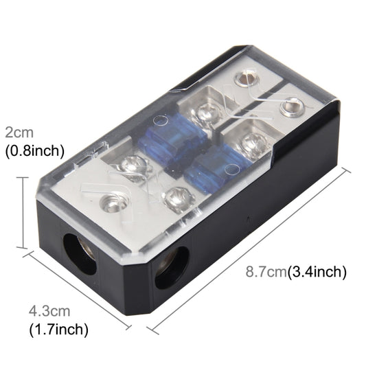 Car Stereo Car Audio Fuse Holder Insurance 60A Car Audio Fuse Holder 1 in 2 Ways Car Auto Fuse Holder Blade Fuse Holder for Car Audio - Fuse by buy2fix | Online Shopping UK | buy2fix
