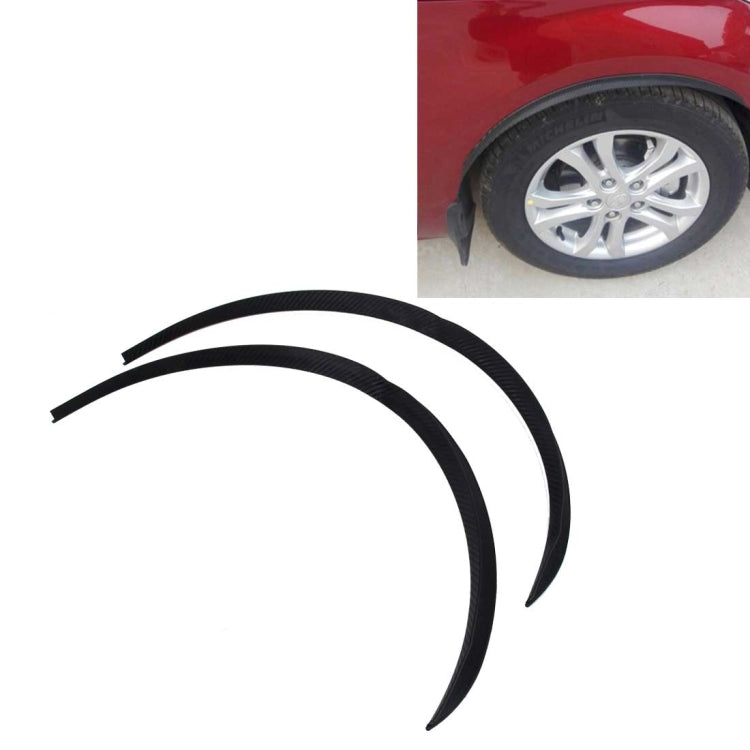 2 PCS 75cm Car Stickers Rubber Large Round Arc Strips Universal Fender Flares Wheel Eyebrow Decal Sticker Eyebrow Car-covers Black Striped Round Arc Strips by buy2fix