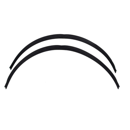 2 PCS 75cm Car Stickers Rubber Large Round Arc Strips Universal Fender Flares Wheel Eyebrow Decal Sticker Eyebrow Car-covers Black Striped Round Arc Strips by buy2fix
