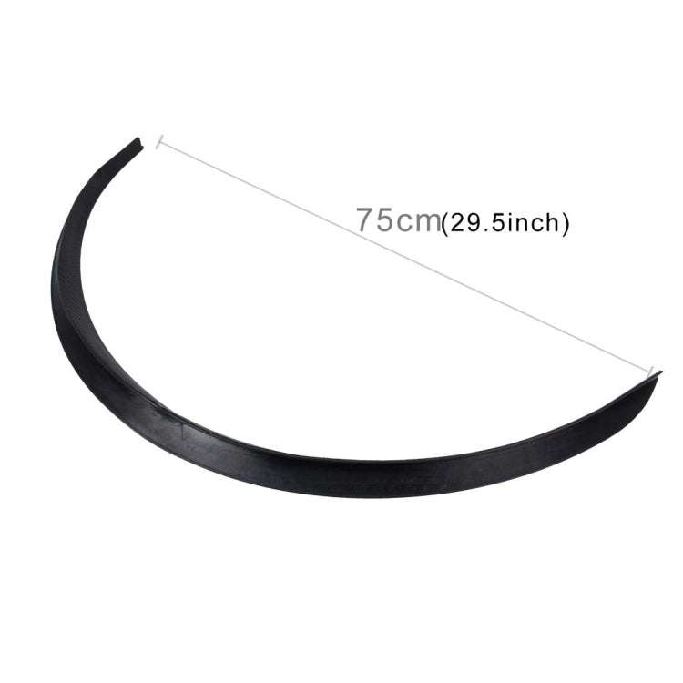 2 PCS 75cm Car Stickers Rubber Large Round Arc Strips Universal Fender Flares Wheel Eyebrow Decal Sticker Eyebrow Car-covers Black Striped Round Arc Strips by buy2fix
