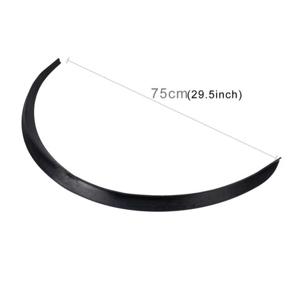 2 PCS 75cm Car Stickers Rubber Large Round Arc Strips Universal Fender Flares Wheel Eyebrow Decal Sticker Eyebrow Car-covers Black Striped Round Arc Strips by buy2fix
