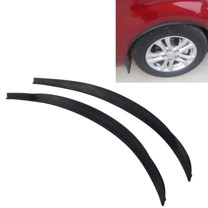 2 PCS 45cm Car Stickers Rubber Large Round Arc Strips Universal Fender Flares Wheel Eyebrow Decal Sticker Eyebrow Car-covers Black Striped Round Arc Strips by buy2fix