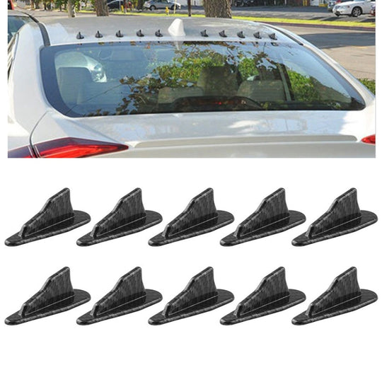 Diffuseur universel d'aileron de requin en Fiber de carbone pour voiture, 10 pièces, générateur de Vortex, becquet de toit