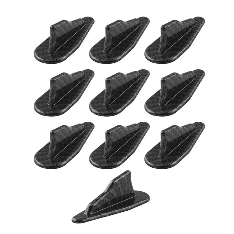 10 PCS Universal Car Carbon Fiber Shark Fin Diffuser Vortex Generator Roof Spoiler by buy2fix