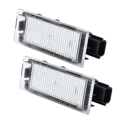2 PCS License Plate Light with 18  SMD-3528 Lamps for Renault,2W 120LM,6000K, DC12V(White Light) - License Plate Lights by buy2fix | Online Shopping UK | buy2fix