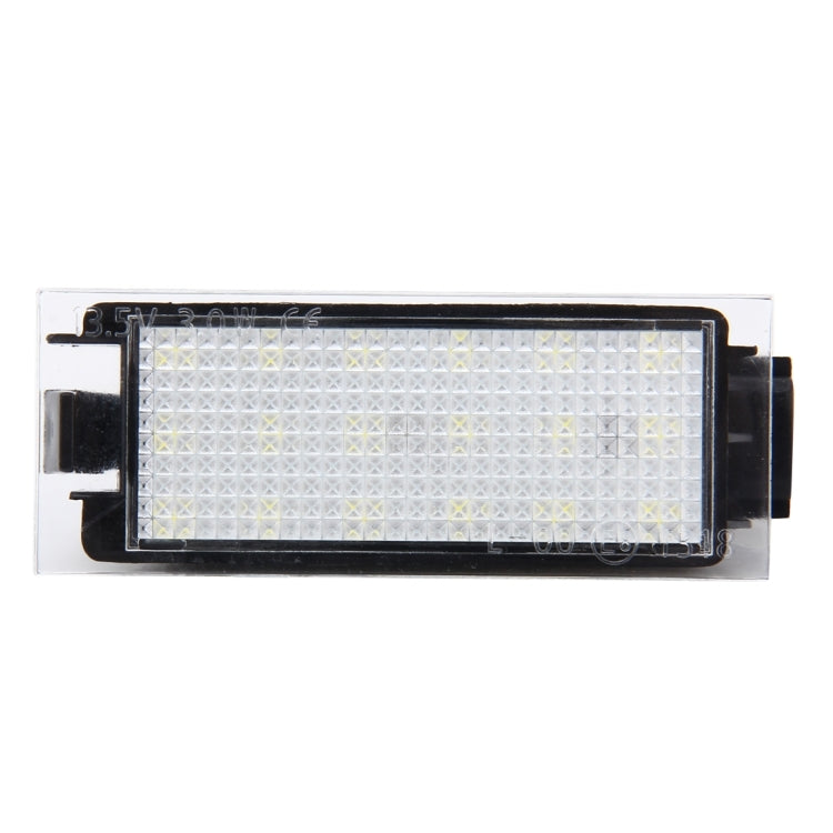2 PCS License Plate Light with 18  SMD-3528 Lamps for Renault,2W 120LM,6000K, DC12V(White Light) - License Plate Lights by buy2fix | Online Shopping UK | buy2fix