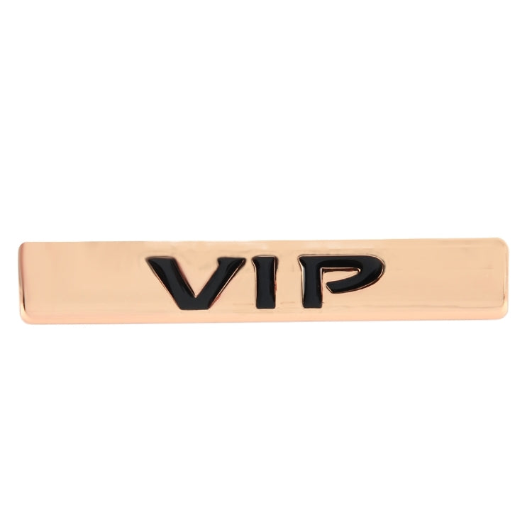 Auto VIP Sticker VIP Label Car Stickers 3D Metal Fashion VIP Logo Car Stickers,Size:9.5*1.5cm(Champagne Gold) by buy2fix