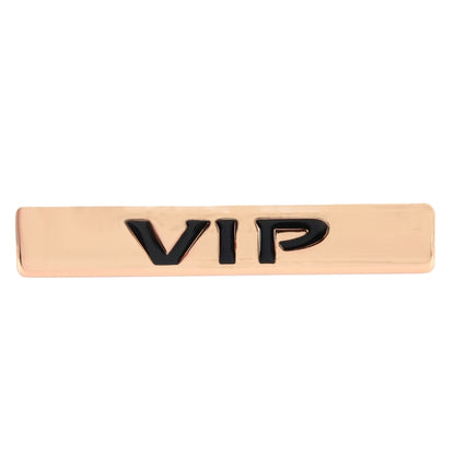 Auto VIP Sticker VIP Label Car Stickers 3D Metal Fashion VIP Logo Car Stickers,Size:9.5*1.5cm(Champagne Gold) by buy2fix