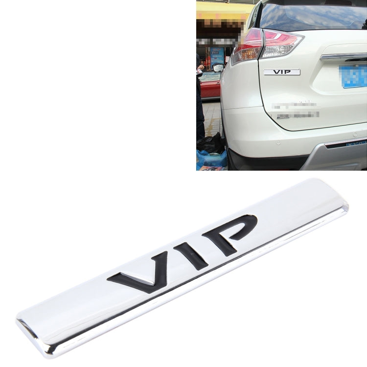 Auto VIP Sticker VIP Label Car Stickers 3D Metal Fashion VIP Logo Car Stickers,Size:9.5*1.5cm(Silver) by buy2fix