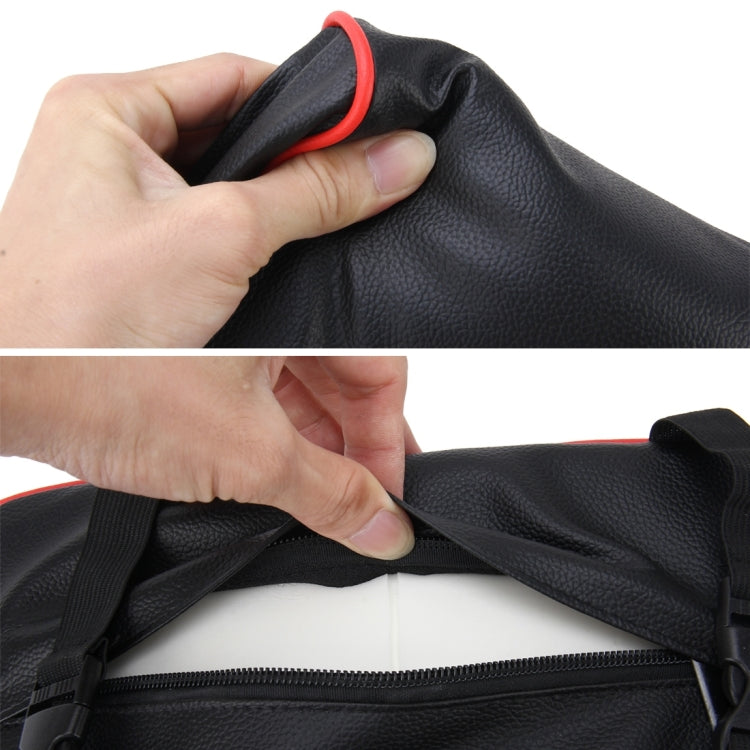 Universal Car PU Leather and Memory Foam Wrapped Armrest Box Breathable Car Armrest Box Mat with Phone Holder Storage Bag(Black) by buy2fix