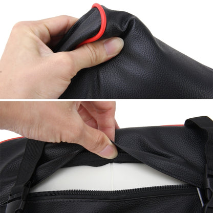 Universal Car PU Leather and Memory Foam Wrapped Armrest Box Breathable Car Armrest Box Mat with Phone Holder Storage Bag(Black) by buy2fix