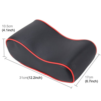 Universal Car PU Leather and Memory Foam Wrapped Armrest Box Breathable Car Armrest Box Mat with Phone Holder Storage Bag(Black) by buy2fix