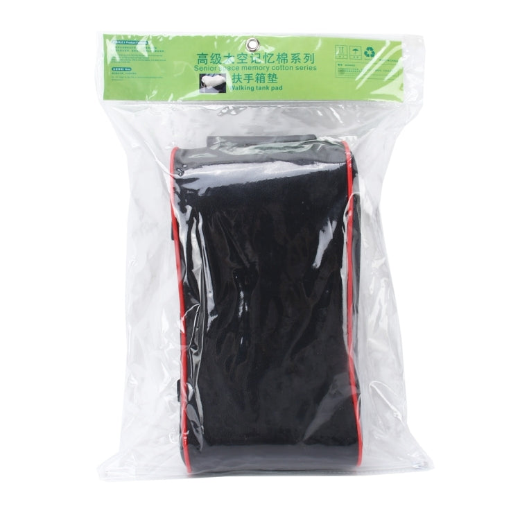 Universal Car PU Leather and Memory Foam Wrapped Armrest Box Breathable Car Armrest Box Mat with Phone Holder Storage Bag(Black) by buy2fix