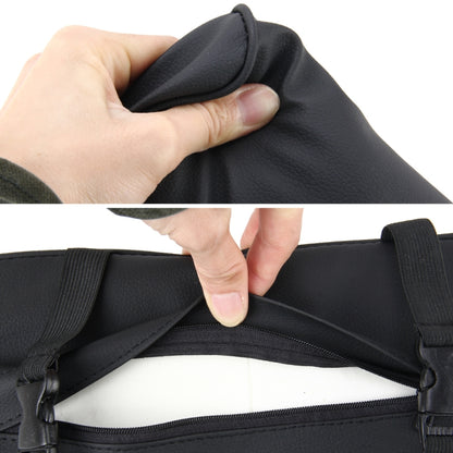 Universal Car PU Leather and Memory Foam Wrapped Armrest Box Breathable Car Armrest Box Mat with Phone Holder Storage Bag(Black) by buy2fix