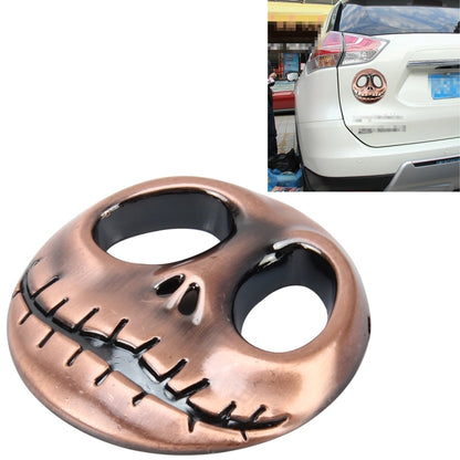 Skull Bone Shape Auto Sticker 3D Metal Fashion Car Stickers(Champagne Gold) by buy2fix