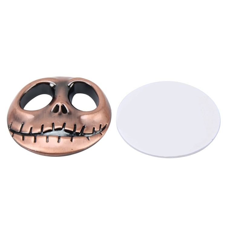Skull Bone Shape Auto Sticker 3D Metal Fashion Car Stickers(Champagne Gold) by buy2fix
