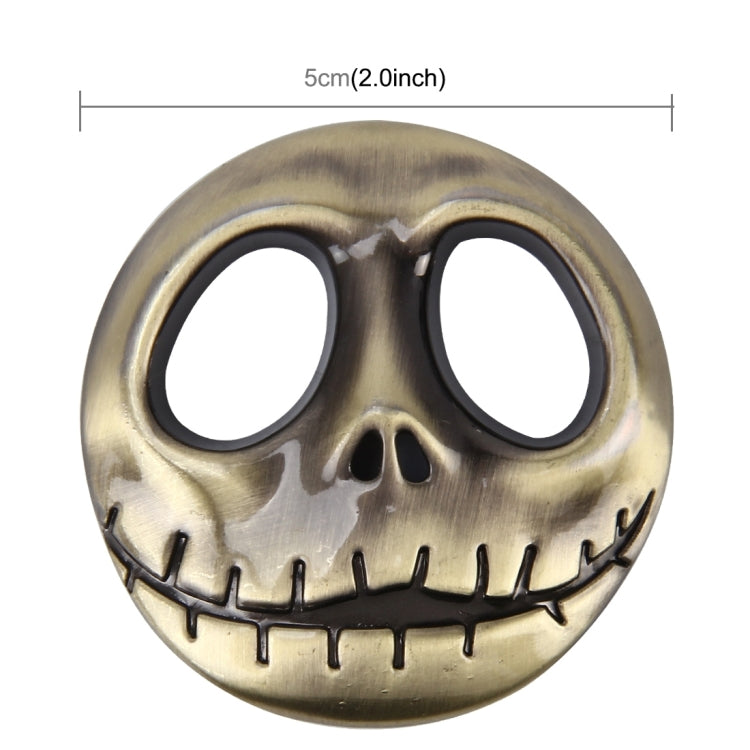 Skull Bone Shape Auto Sticker 3D Metal Fashion Car Stickers(Yellow) by buy2fix