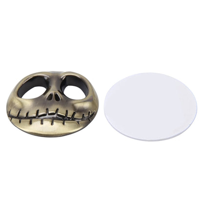 Skull Bone Shape Auto Sticker 3D Metal Fashion Car Stickers(Yellow) by buy2fix