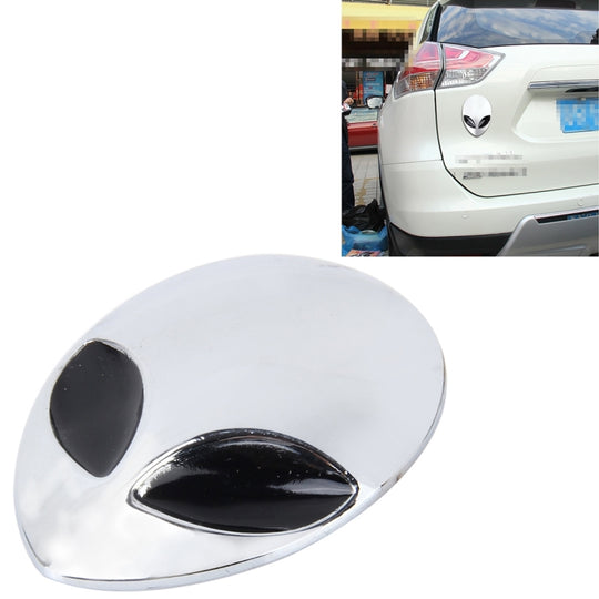 Autocollant automatique en forme de tête de magicien, autocollants de voiture de mode en métal 3D (argent)