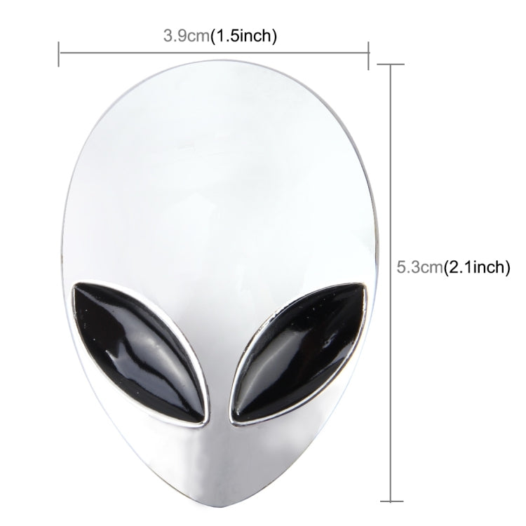 Wizard Head Shape Auto Sticker 3D Metal Fashion Car Stickers(Silver) by buy2fix