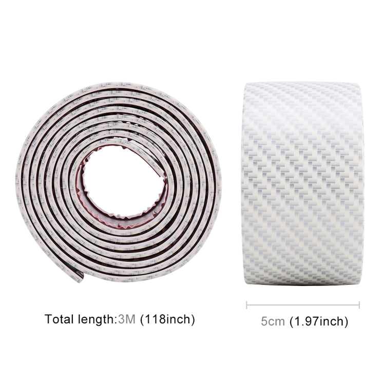 Universal Car Door Threshold Decoration Strip Decorative Sticker, Size : 5CM x 3M(White) by buy2fix