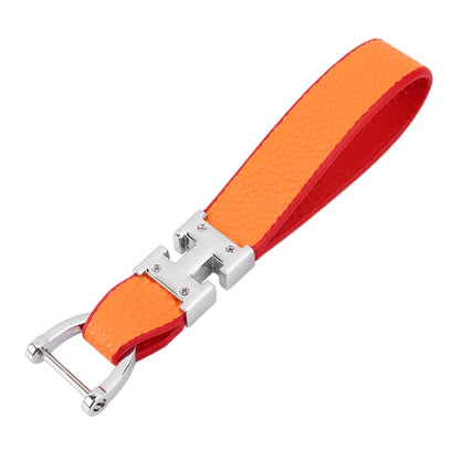 Car Metal Leather Key Ring Keychain, Random Color Delivery by buy2fix