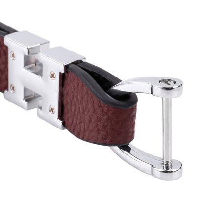 Car Metal Leather Key Ring Keychain, Random Color Delivery by buy2fix