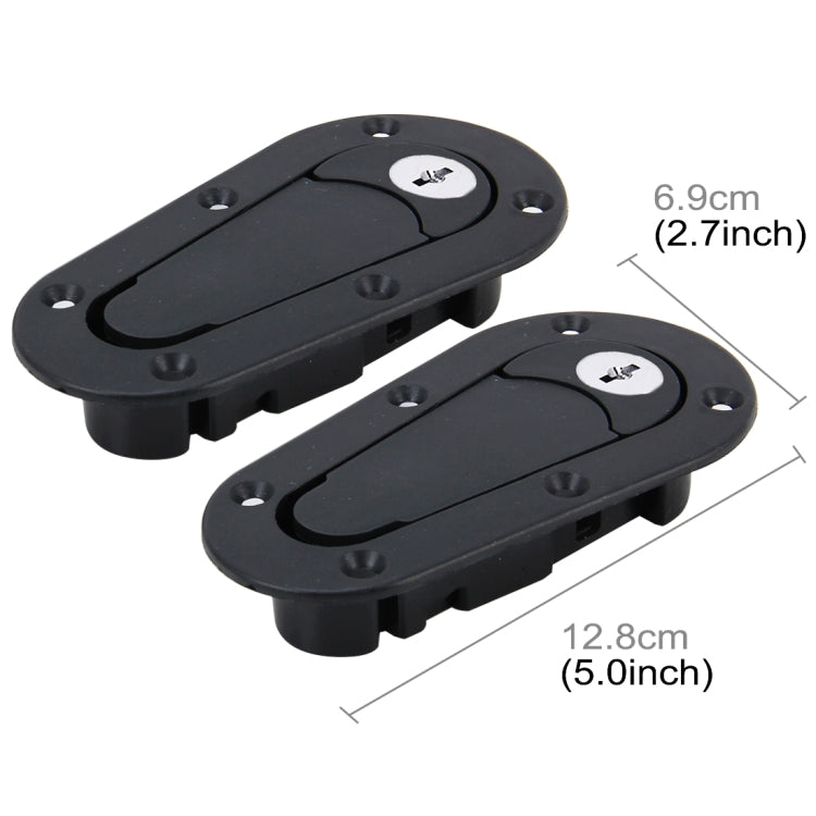 A Pair Car Modified Hood Lock General Racing Car Cover Lock with Keys(Black) - Locks & Hasps by buy2fix | Online Shopping UK | buy2fix