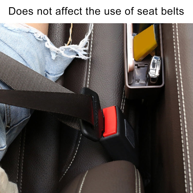 Universal Car Multi-functional Charger Console Side Pocket Seat Gap Side Storage Box, with 2 USB Ports(Beige) by buy2fix