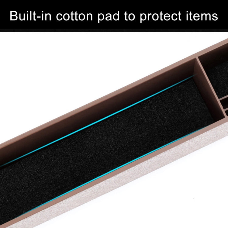 Universal Car Multi-functional Charger Console Side Pocket Seat Gap Side Storage Box, with 2 USB Ports(Beige) by buy2fix