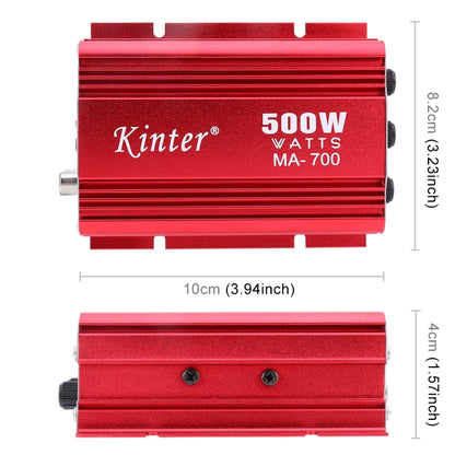 MA-700 Car Mini Amplifier Audio, Support MP3 / FM / USB, with Remote Control - Car Amplifiers by buy2fix | Online Shopping UK | buy2fix