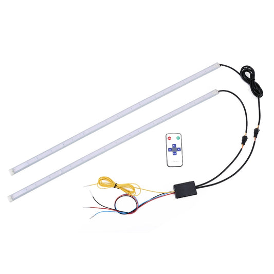 2 PCS 60cm DC12V 19W Ultra-thin Car Colorful Turn Lights / Running Lights SMD-5050 LED Bulbs - Running Lights by buy2fix | Online Shopping UK | buy2fix