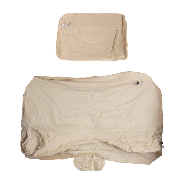 Car Travel Inflatable Mattress Air Bed Camping Universal SUV Back Seat Couch With Protection Air Cushion(Khaki) by buy2fix