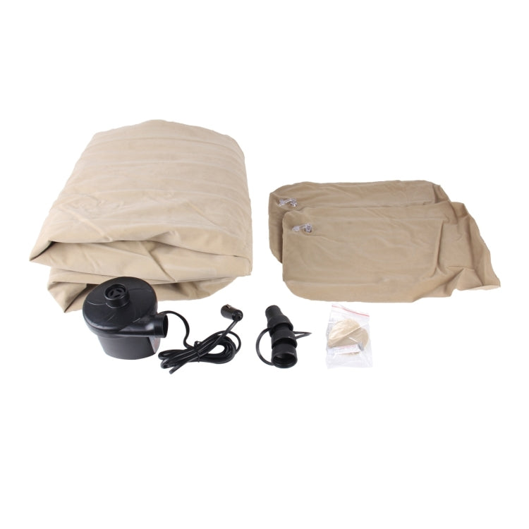 Car Travel Inflatable Mattress Air Bed Camping Universal SUV Back Seat Couch With Protection Air Cushion(Khaki) by buy2fix