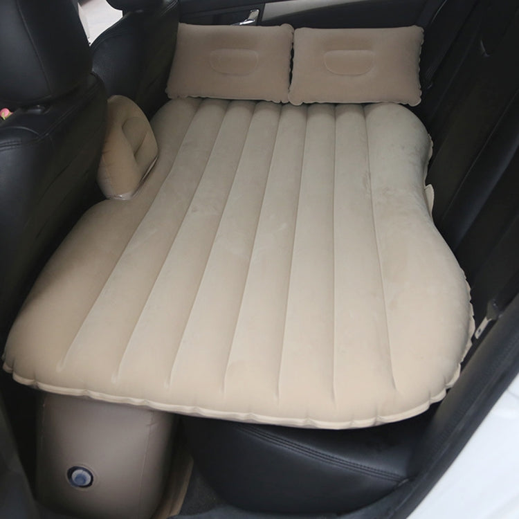 Car Travel Inflatable Mattress Air Bed Camping Universal SUV Back Seat Couch With Protection Air Cushion(Khaki) by buy2fix