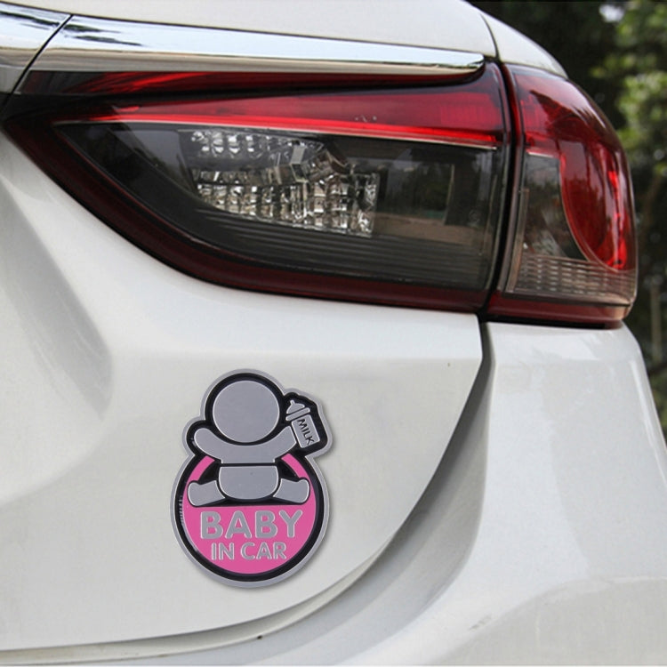 Baby in Car Happy Drinking Milk Infant Adoreable Style Car Free Sticker(Pink) by buy2fix