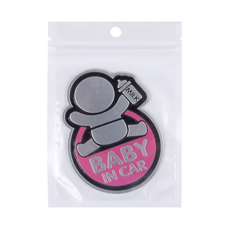 Baby in Car Happy Drinking Milk Infant Adoreable Style Car Free Sticker(Pink) by buy2fix