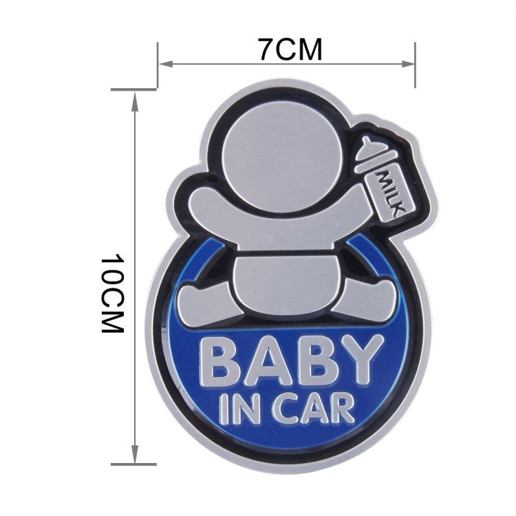Baby in Car Happy Drinking Milk Infant Adoreable Style Car Free Sticker(Blue) by buy2fix