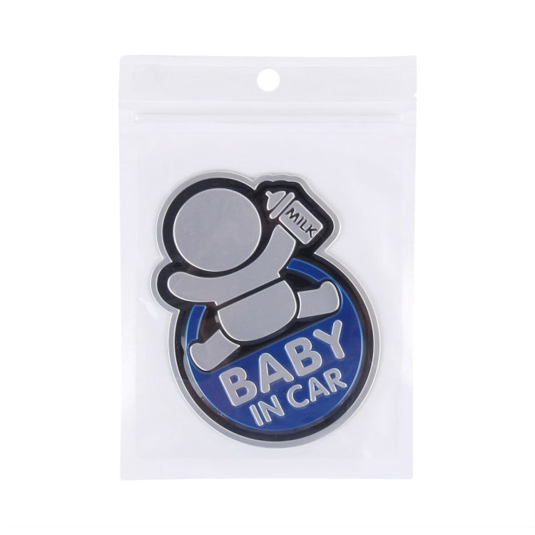 Baby in Car Happy Drinking Milk Infant Adoreable Style Car Free Sticker(Blue) by buy2fix