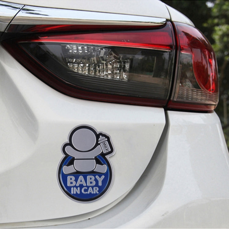 Baby in Car Happy Drinking Milk Infant Adoreable Style Car Free Sticker(Blue) by buy2fix