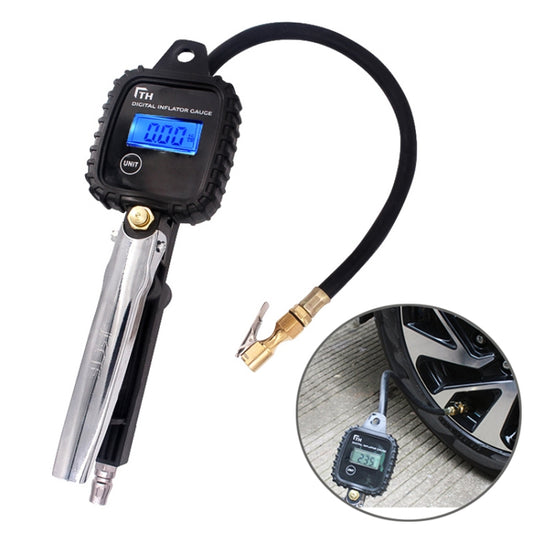 Car Multi-functional Digital LCD Display Tire Air Pressure Inflator Gauge Vehicle Tester Inflation Monitoring - Tire Pressure Gauges by buy2fix | Online Shopping UK | buy2fix
