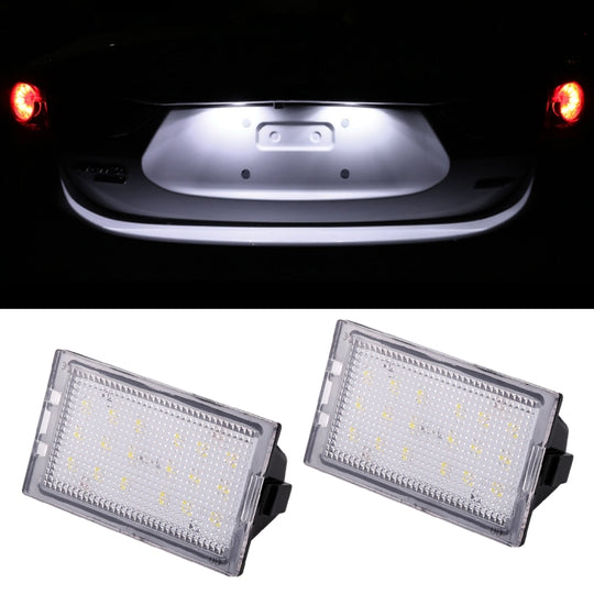 Éclairage de plaque d'immatriculation LED DC 12V 3W 150LM 6000K, 2 pièces, ampoules 18LED SMD-3528, lampes pour Land Rover