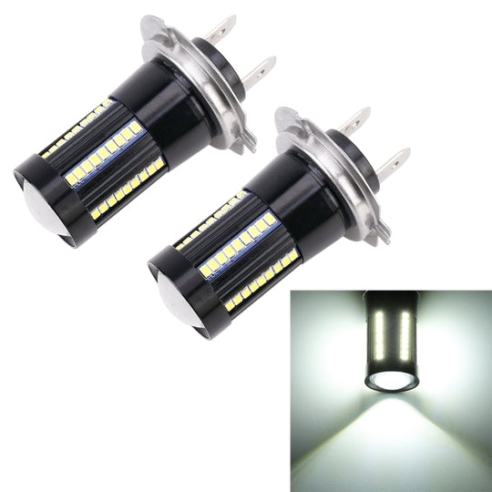 2 pièces H7 DC9-16V/8.2 W/6000 K/655LM voiture antibrouillard automatique 66 LED lampes SMD-2016