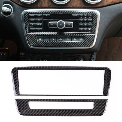 Car Carbon Fiber CD Panel Decorative Sticker for Mercedes-Benz GLA 2015-2018 by buy2fix